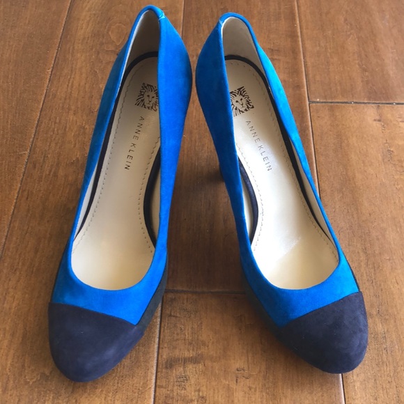 Anne Klein “Latham” Suede Colorblock Heels, RARE - Picture 2 of 6